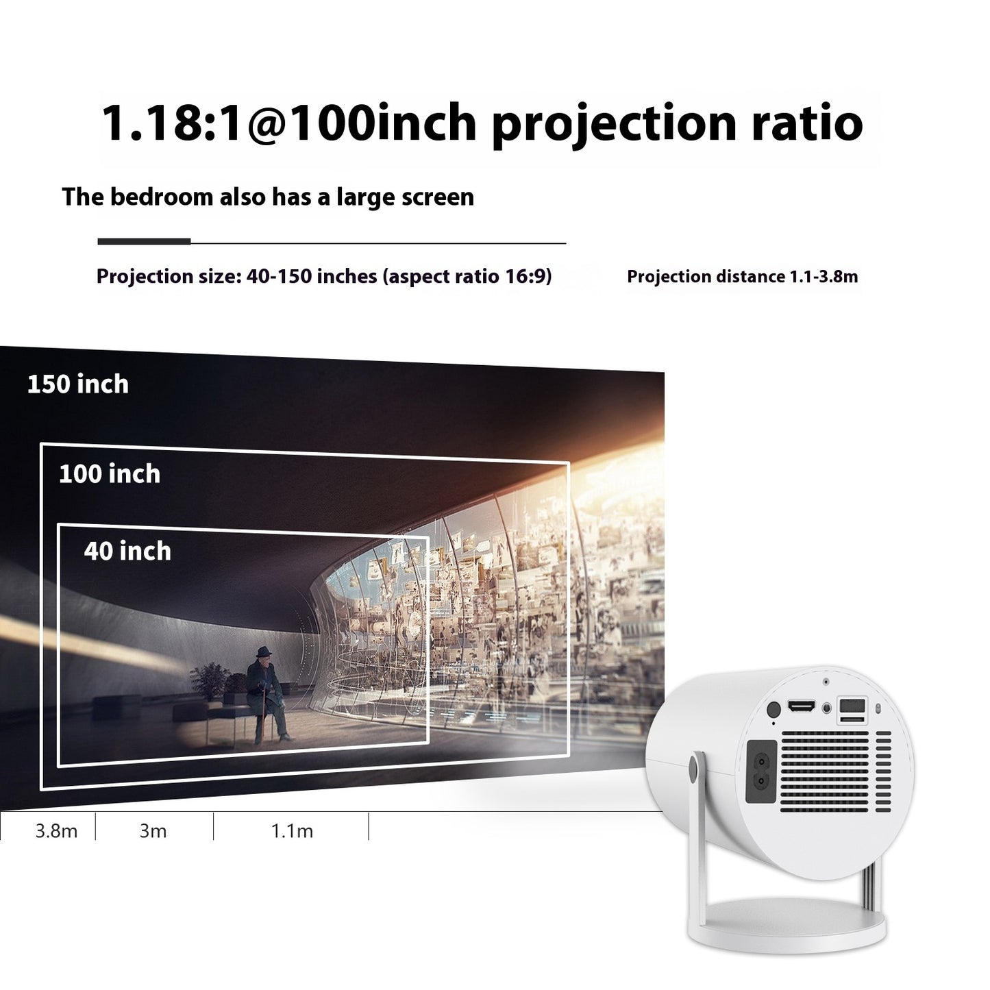 Portable Projector Small Straight Projector